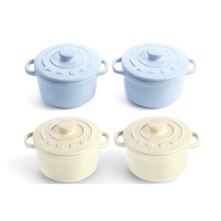 全新 現貨 家樂福 smeg 迷你烤盅 烤盅 🇮🇹義大利精品家電 12cm小烤盅 烤箱 奶油白 粉藍