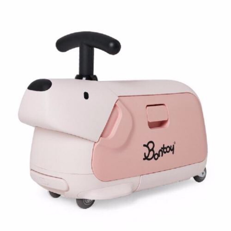 Bontoy Traveller 韓國騎乘行李箱  紅點設計美學-粉紅貴賓