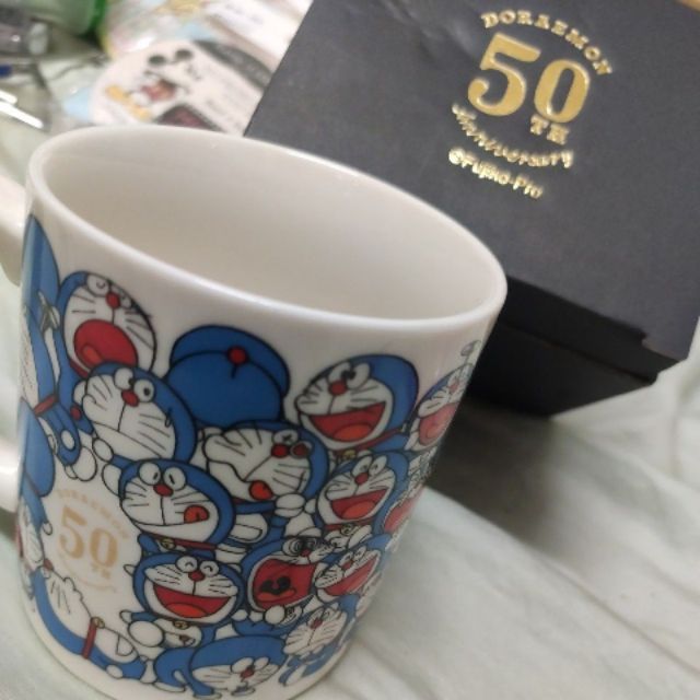 哆啦a夢 日本製 50週年馬克杯 小叮噹 多啦A夢 杯子 咖啡杯 水杯 日本 金正陶器 50周年商品 陶瓷餐具 正版