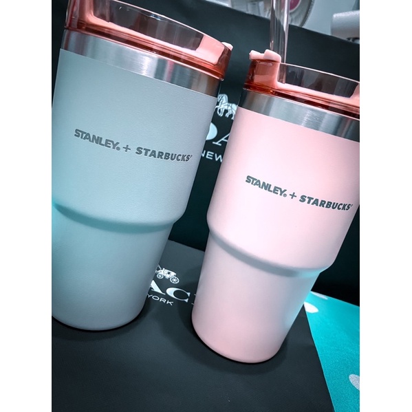全新未使用 星巴克Starbucks X 史丹利 Stanley 保溫 保冰杯 粉紅色