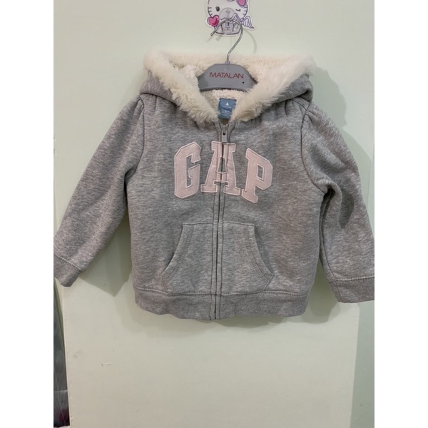 （二手）日本購入Gap女寶寶標誌絨毛外套