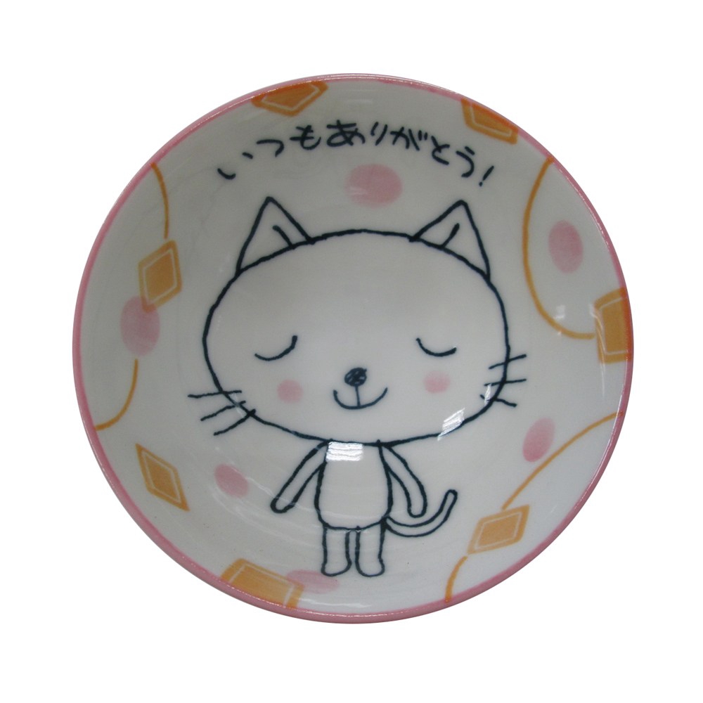HOLA 日本兒童飯碗 粉貓