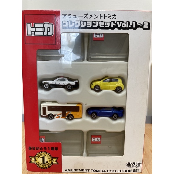 盒組 ）tomica 迷你車 set 模型車 壓克力盒 多美 未拆 警車 巴士 suzuki RX-7 玩具車