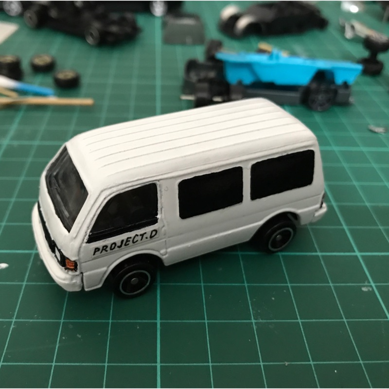 自改車 project d 整備車式樣 頭文字D 福特載卡多 馬自達Bongo 1:64 雜牌 小車車