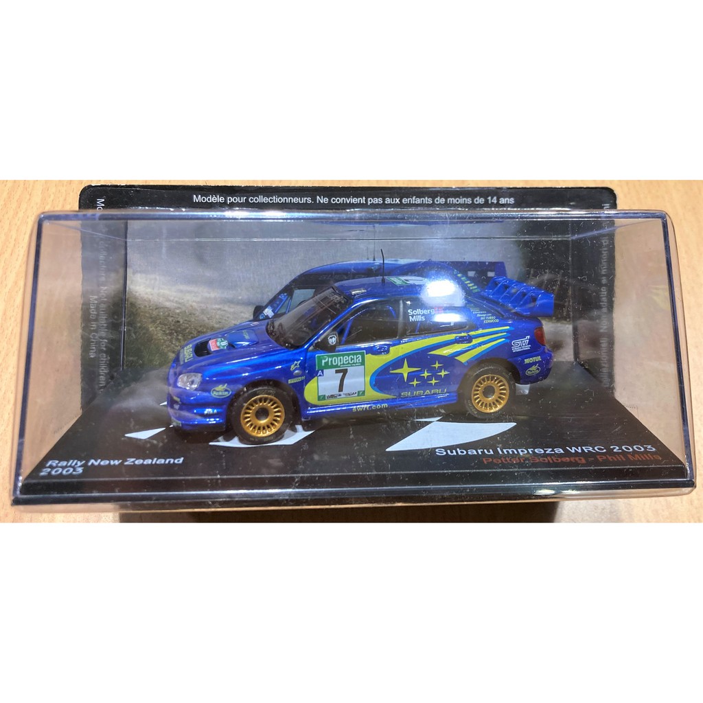 拉力賽車誌1/43 Subaru impreza WRC 2003 限黃得佑