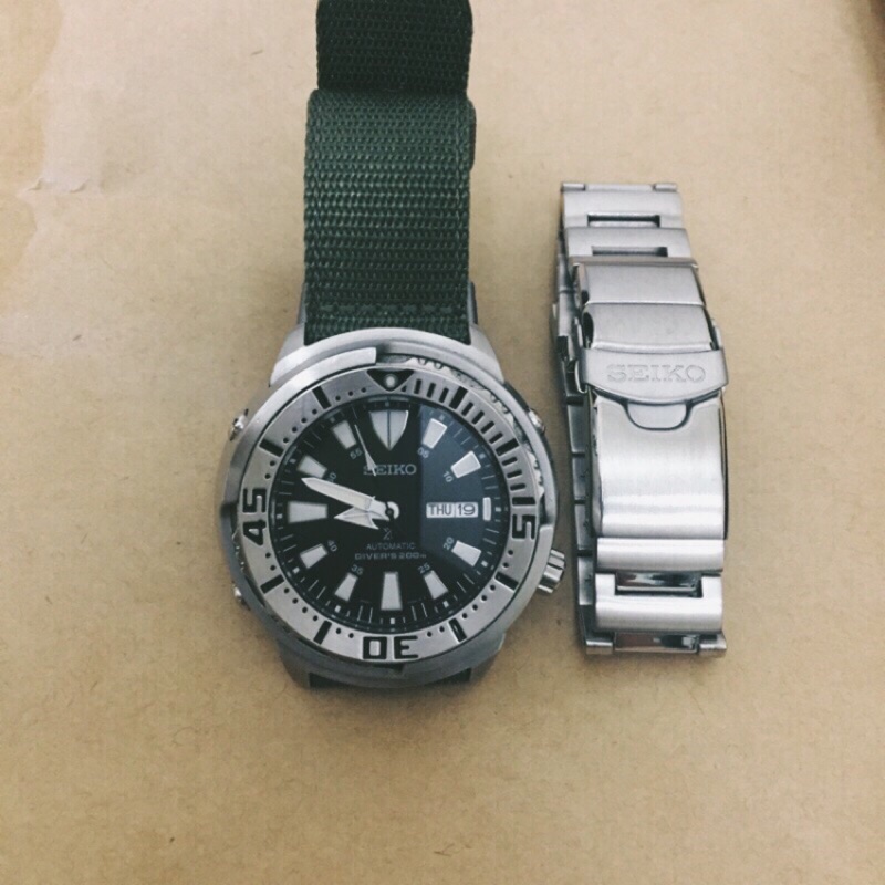 SEIKO PROSPEX SRP637K1鮪魚罐頭機械鋼帶錶-黑