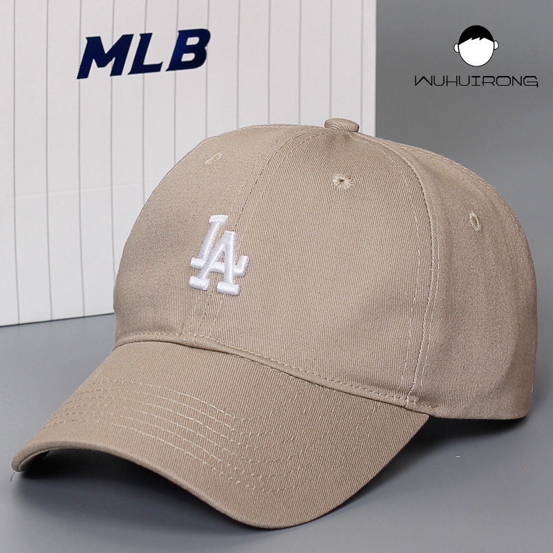 韓國正品MLB棒球帽男女LA軟頂小標帽子卡其色韓版情侶鴨舌帽潮牌| 蝦皮購物