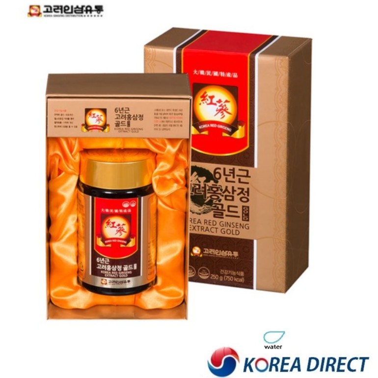 韓國6年根高麗紅參濃縮液 蔘膏250g+購物袋