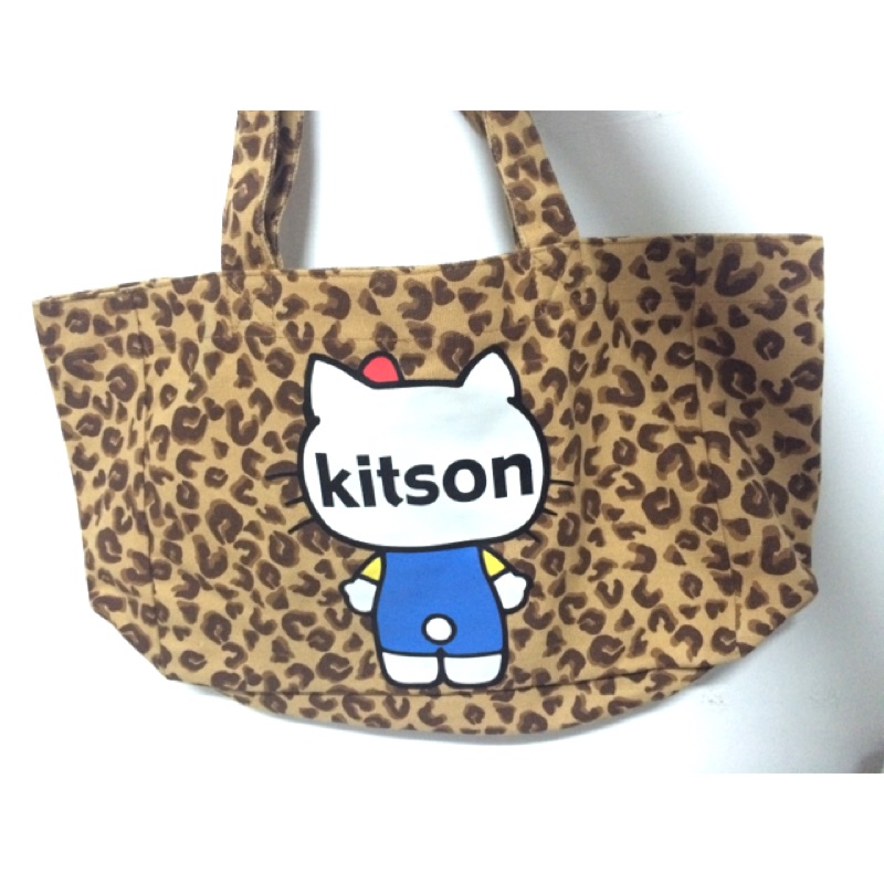 Kitson hello kitty 豹紋 帆布包