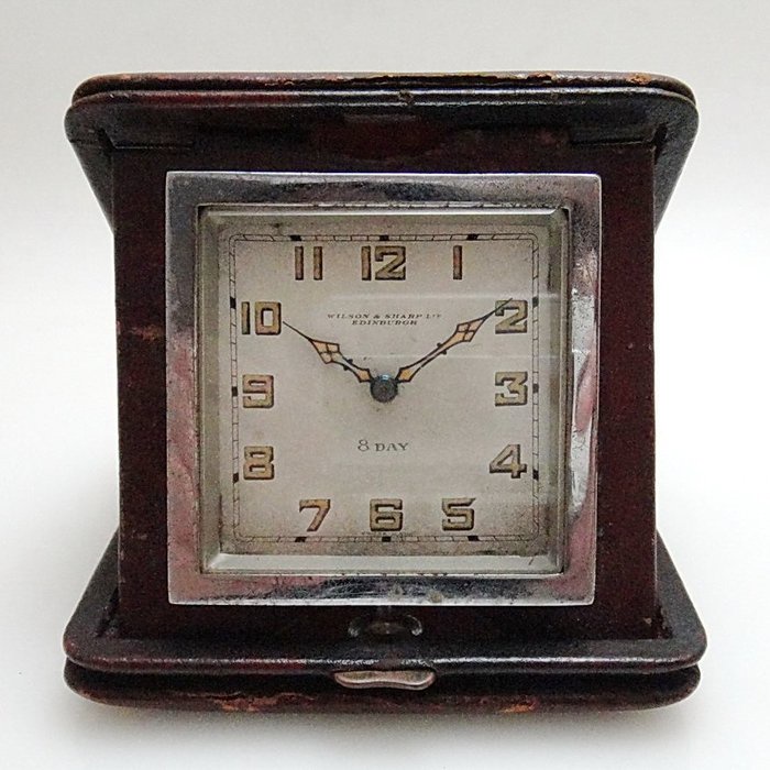 【拾年之路】 40年代瑞士製Buren八日七石旅行機械鐘(大型)(免運)