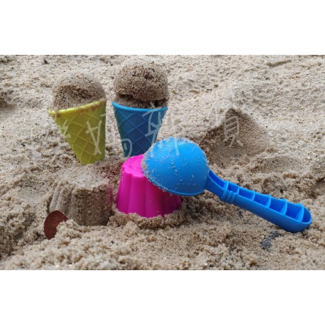✨現貨✨冰淇淋 玩沙工具組 玩沙工具 沙灘玩具 玩水 洗澡玩具 動力沙 冰淇淋甜筒 冰激凌玩沙 另售 好市多玩沙組