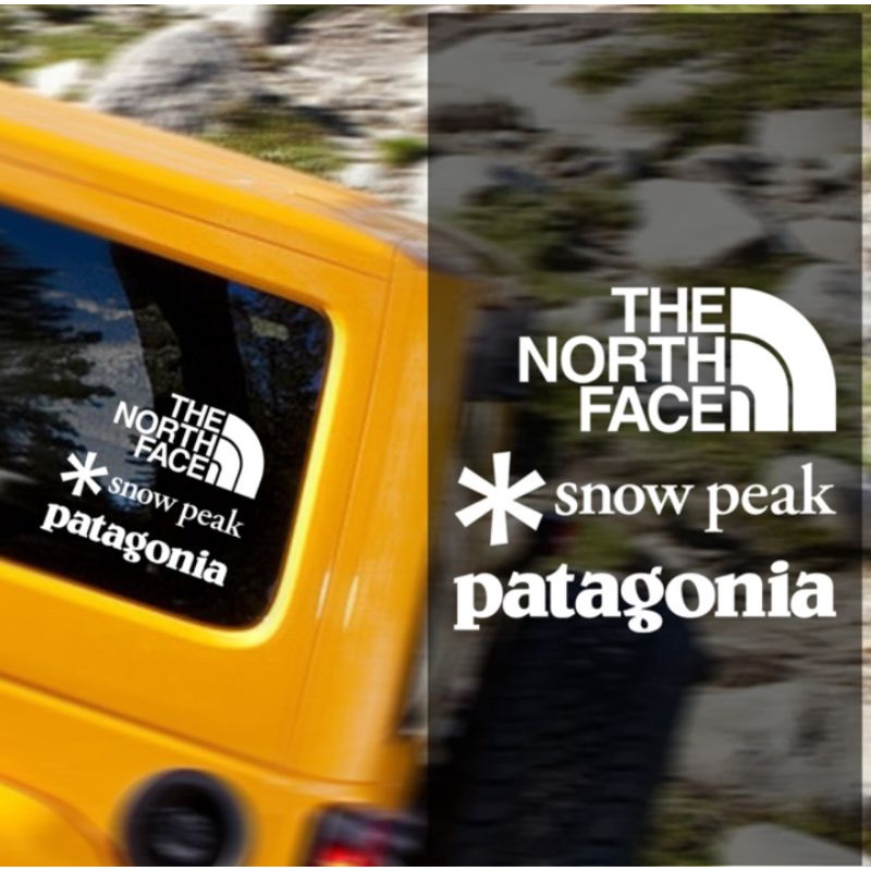 🔥現貨 鏤空車貼 品牌車貼 收納箱貼紙The North face snow peak Patagonia