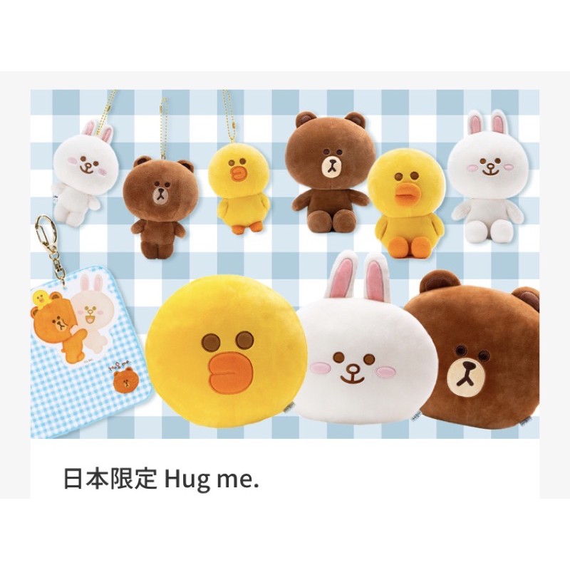 現貨 日本限定 Hug me Line Friends 熊大 兔兔 莎莉 玩偶 布偶 娃娃 公仔 擺飾 吊飾