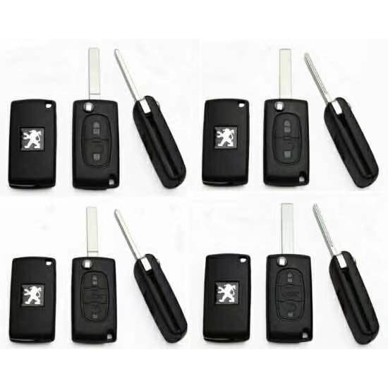 更新 Peugeot 2/3 B 汽車遙控鑰匙盒更換 Peugeot 407/307/308/607 鑰匙(帶電池,CE