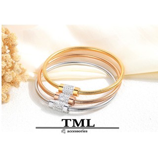TML 玫瑰金磁吸鈦鋼手鐲 手環 (GH926)