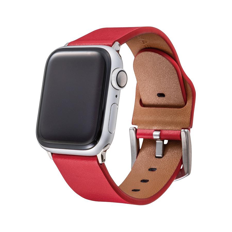 GRAMAS Apple Watch 42/44mm義大利真皮錶帶/ 紅 eslite誠品
