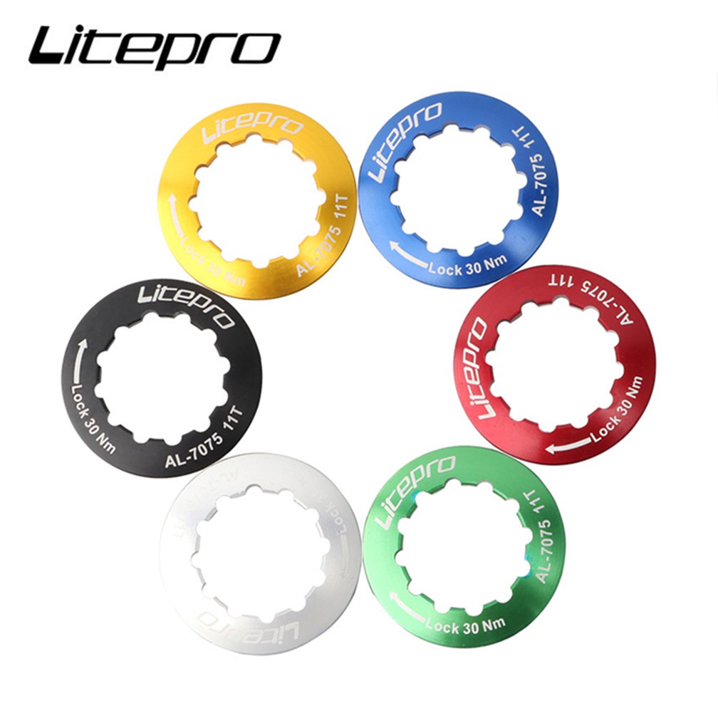 Litepro 飛輪蓋折疊自行車鋁合金飛輪蓋環鎖適用於山地公路自行車