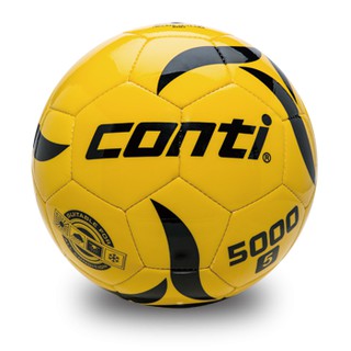 便宜運動器材CONTI S5000-5-Y 鏡面抗刮頂級TPU車縫足球(5號球) 黃 中等學校足球聯賽指定用球
