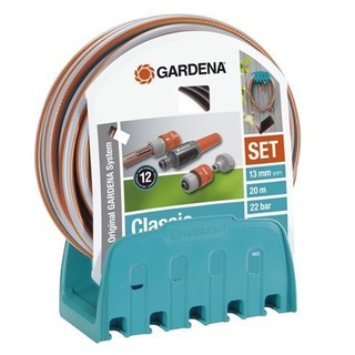 *艸杉故居* 義大利 Gardena 15米 多功能水管組 水管掛架組 包紗水管組 澆花 灑水 洗車(壁掛架、噴槍)
