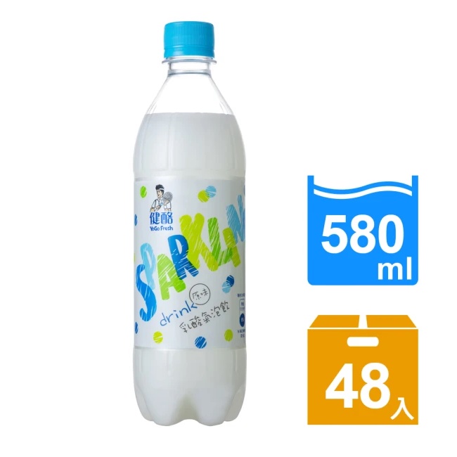 【健酪】乳酸氣泡飲料(580ml) 24瓶/箱x2箱 官方直營