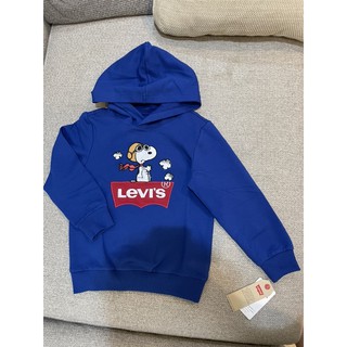 全新 保證專櫃正品Levi’s聯名snoopy兒童帽T 120cm藍