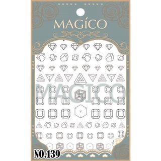 【跑單品拋售💢】Magico美甲極薄寫真背膠貼紙 鑽石線條139