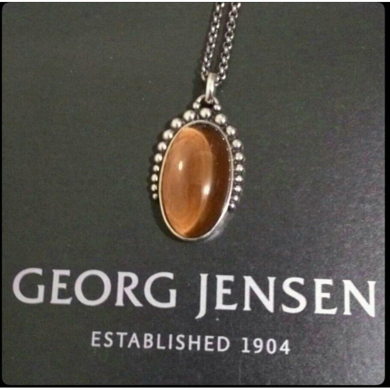 GEORG JENSEN 喬治傑生 9b項鍊 煙水晶 全新品
