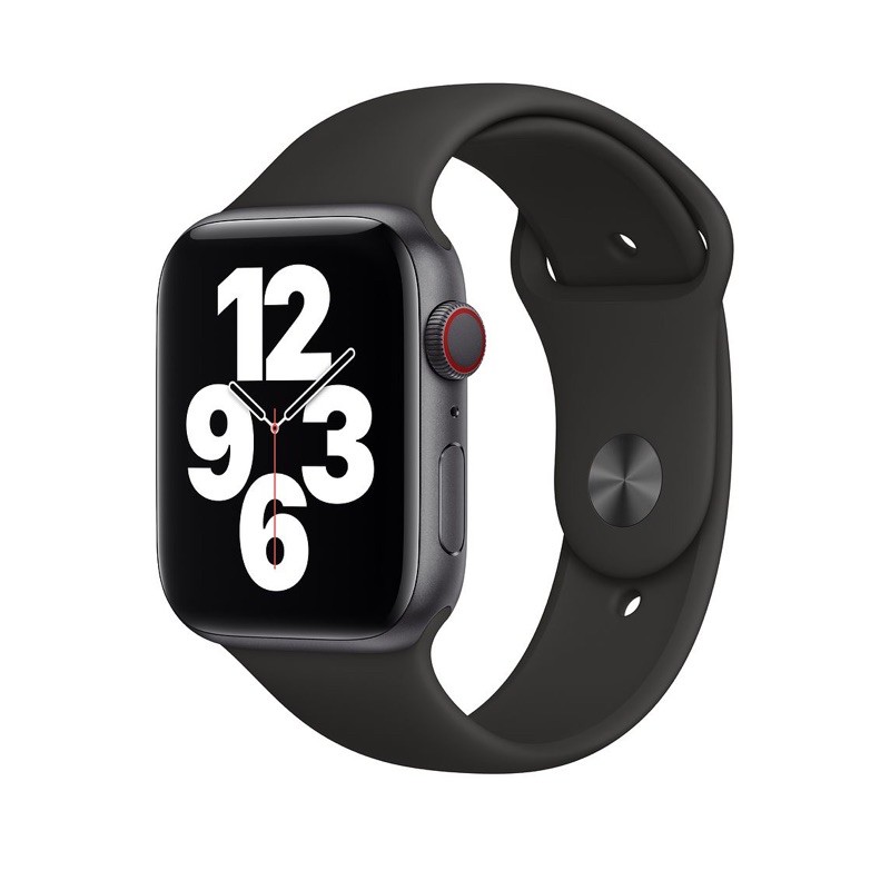 Apple Watch SE / Series 6 原廠運動型錶帶 黑色 44mm 全新