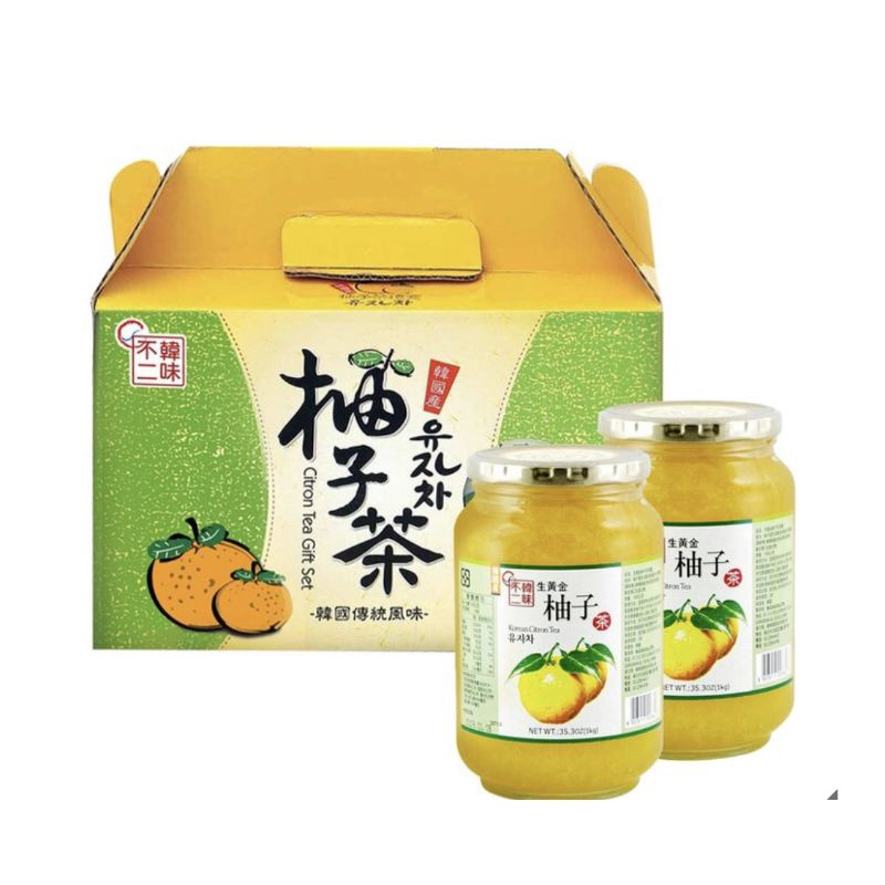 有現貨！韓味不二柚子茶飲組 1公斤