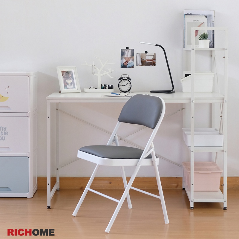 RICHOME   CH1226  麗芝折疊椅(PVC椅面)-2色   摺疊椅  會議椅  辦公椅  收納椅 休閒椅