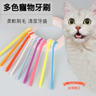 「台灣旗王」寵物用品 狗牙刷 貓牙刷 單頭牙刷 寵物口腔清潔用品 寵物牙刷