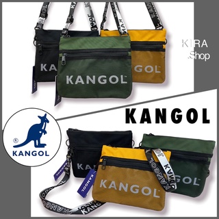 KANGOL 側揹包 尼龍側揹包 雙層扁包 袋鼠包包 袋鼠斜揹包 原廠公司貨-正品(現貨)