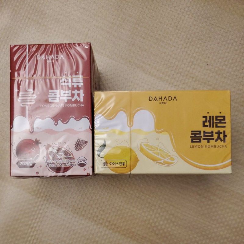 現貨 韓國 DAHADA 紅石榴/檸檬 康普茶包 石榴康普茶/檸檬康普茶 1.5g*20入一盒