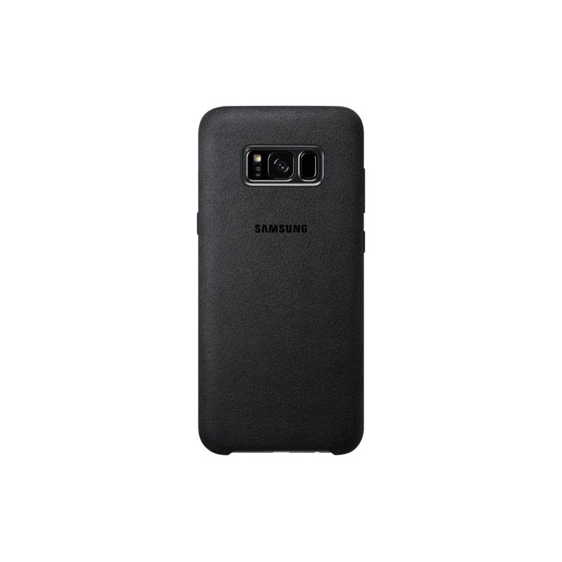 Galaxy S8+ 透視感應皮套(黑)+Alcantara 義大利麂皮背蓋(黑)