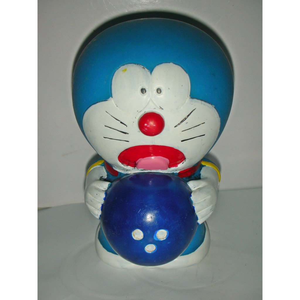 aaL皮商旋.(企業寶寶公仔娃娃)此款少見高約10.5公分哆啦A夢(Doraemon)寶寶/存錢筒/撲滿!/窗/-P