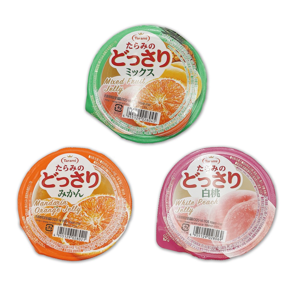 日本tarami 達樂美鮮果果凍杯水果果凍鮮果凍綜合水果 水蜜桃 蜜柑6入 蝦皮購物