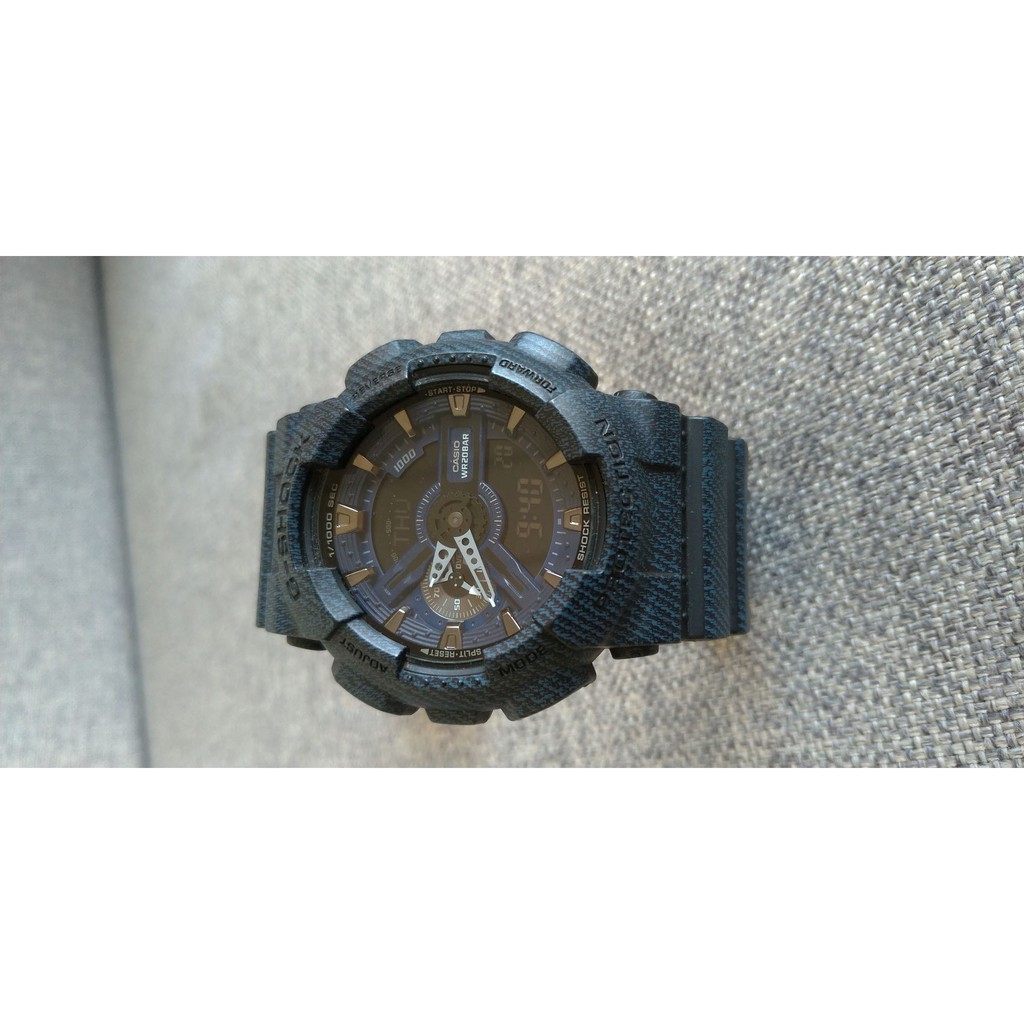 CASIO 卡西歐 G-SHOCK GA-110DC-1A  (剛換電池) DENIM SERIES 丹寧牛仔系列 深藍