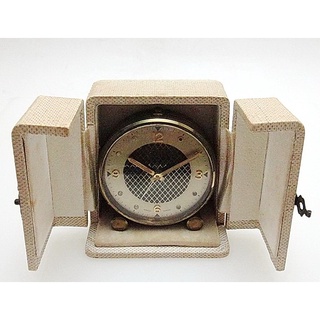 【拾年之路】 50年代瑞士製Cyma司馬10石機械鬧鐘(硬殼收納盒)(免運)