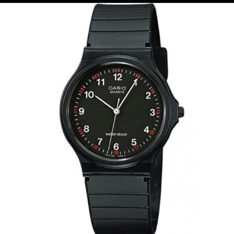 CASIO 卡西歐 男女兼用中性設計， 簡約時尚風格 ( MQ-24 -1 B ) MW-59 台灣公司貨