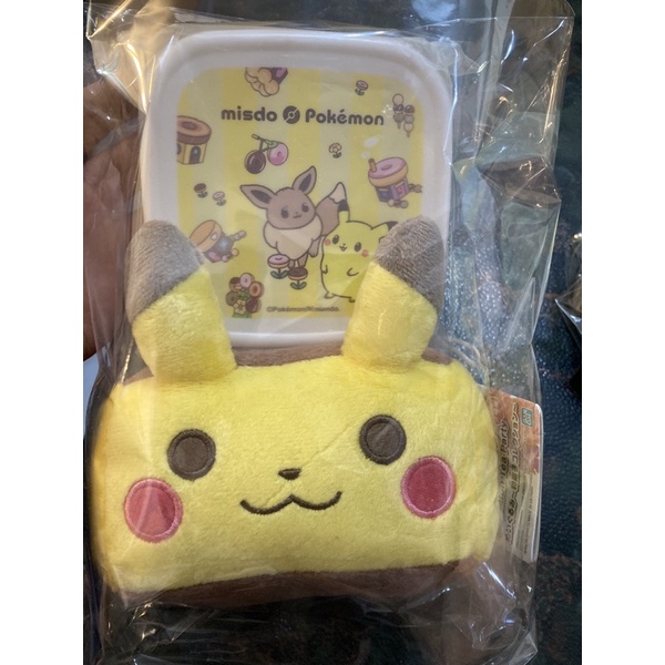 （整圖）日版 正版 皮卡丘 pikachu 寶可夢 娃娃 聯名保鮮盒 Pokémon 娃娃 精靈寶可夢 小智 神奇寶貝