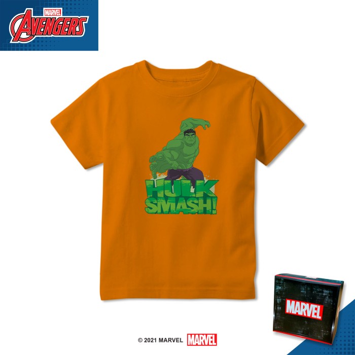 Marvel 兒童 T 恤漫威復仇者聯盟綠巨人 MAV630