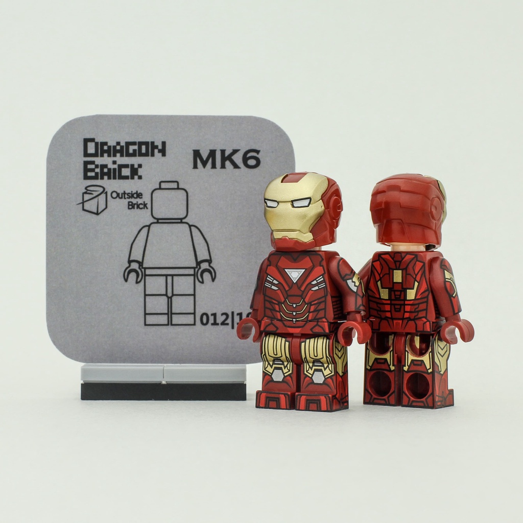 【Outsidebrick】第三方樂高人偶 龍牌[Dragonbrick]  鋼鐵人MK6