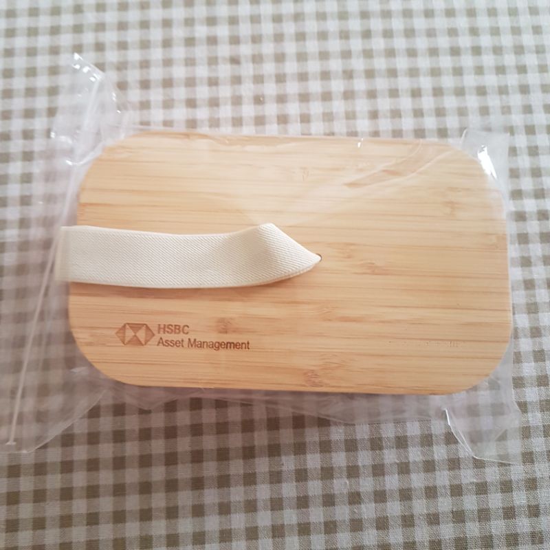 全新竹蓋便當盒 (竹子+鬆緊帶+塑膠盒)