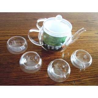 透明雙層玻璃杯 茶具組合 玻璃茶壼 過濾杯 透明 水杯 隔熱 耐熱玻璃杯 花茶杯組