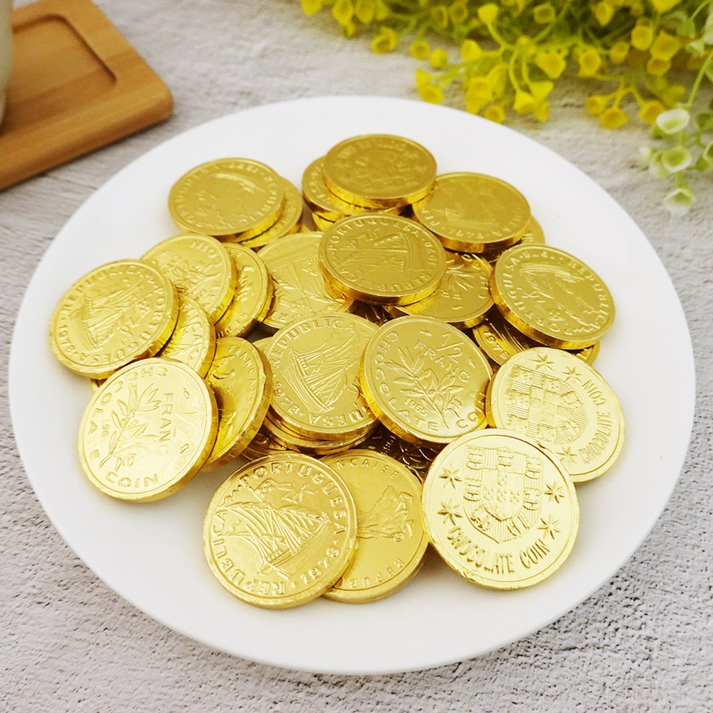 【食尚三味】特級金幣巧克力 300g 小金幣造型巧克力喜糖金幣糖年貨拜拜過年伴手禮 (台灣巧克力)