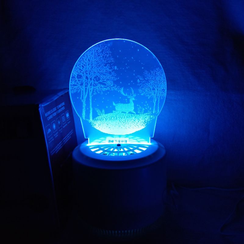 捕蚊夜燈 3D立體小夜燈 USB靜音風扇捕蚊器 滅蚊燈