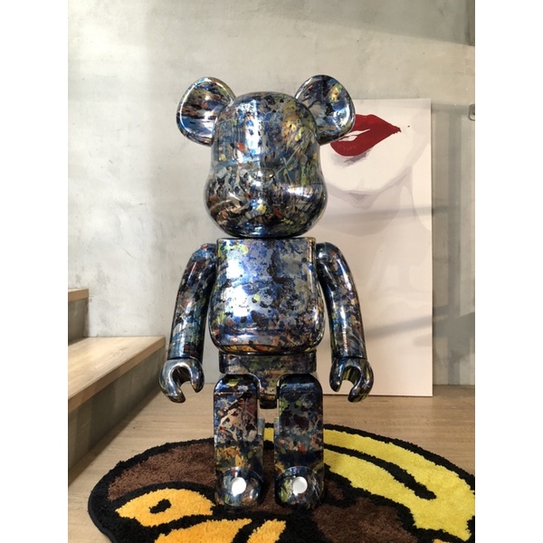 BE@RBRICK Jackson Pollock Studio CHROME 1000％ 電鍍 潑墨 splash