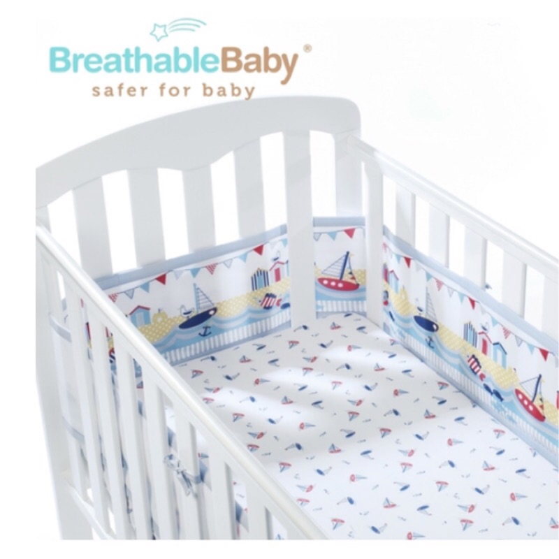 （二手）英國 BreathableBaby 透氣嬰兒床圍（海洋帆船）