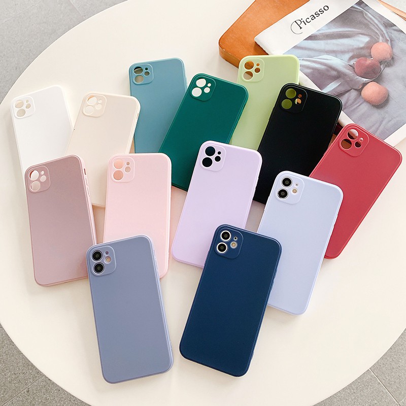 瑞丰手機殼精品店矽膠軟殼簡約素色殼適用於蘋果手機iphone 11 12 Pro Max X 蝦皮購物