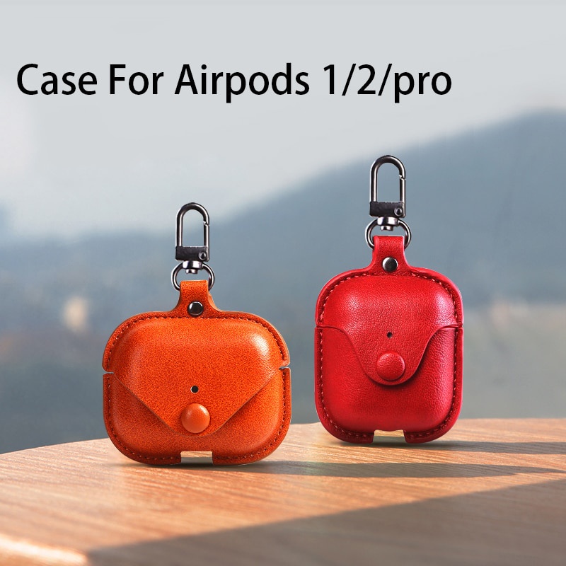 Airpods保護套配件豪華軟殼AirPods 2 pro耳機3的豪華皮革保護套蓋與鑰匙扣鉤